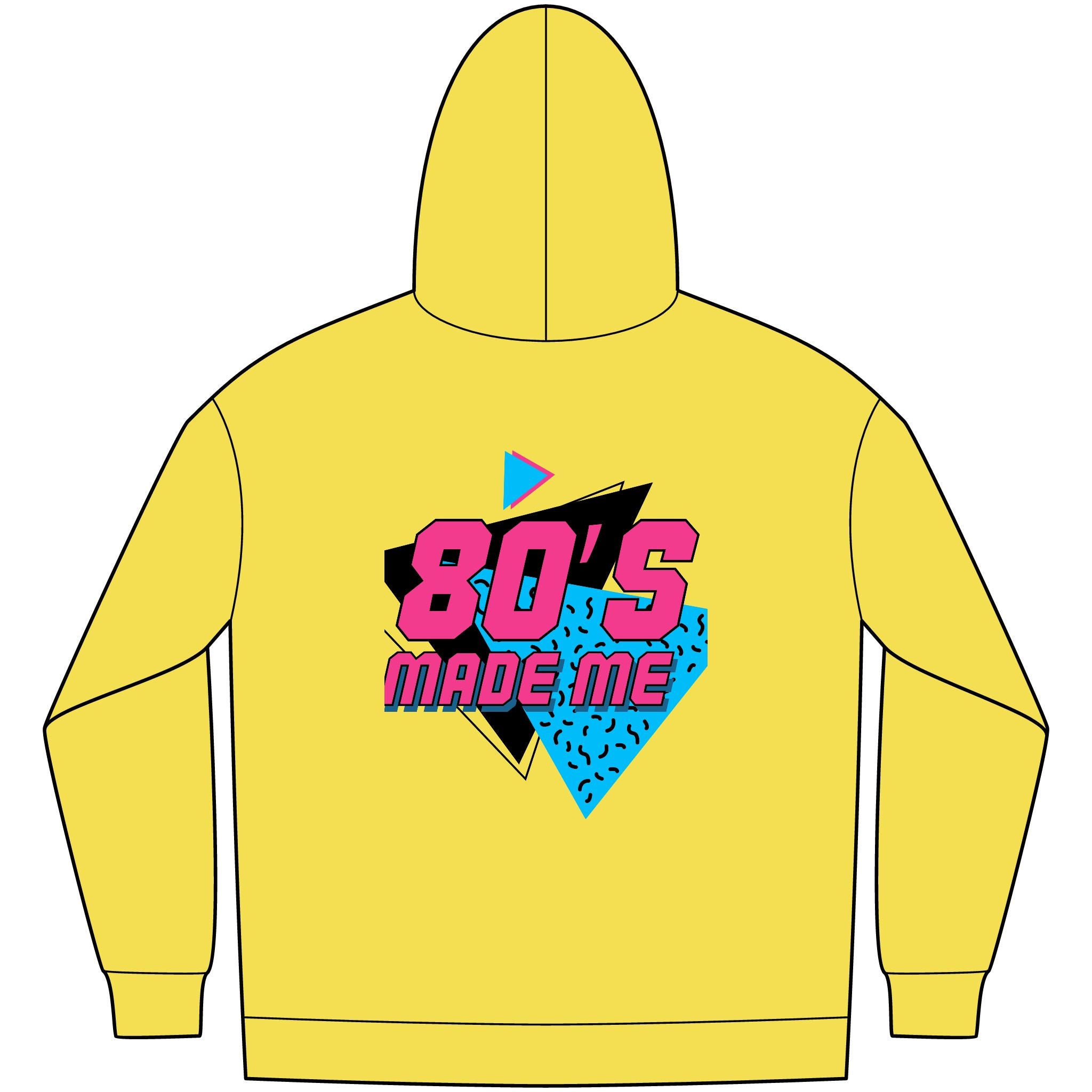 Korv3n Retro 80's Fleece Hoodie for Men, Vintage Style