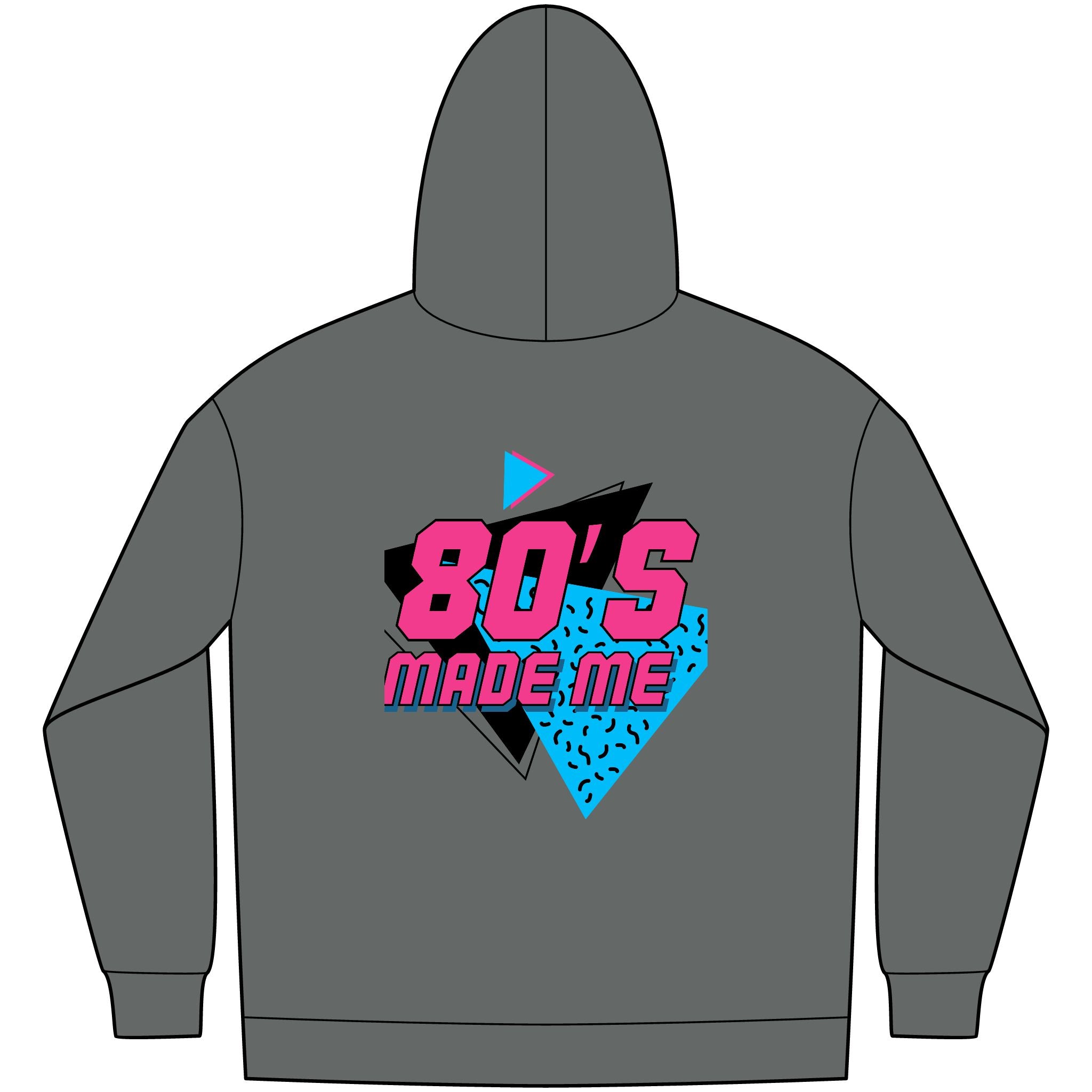 Korv3n Retro 80's Fleece Hoodie for Men, Vintage Style