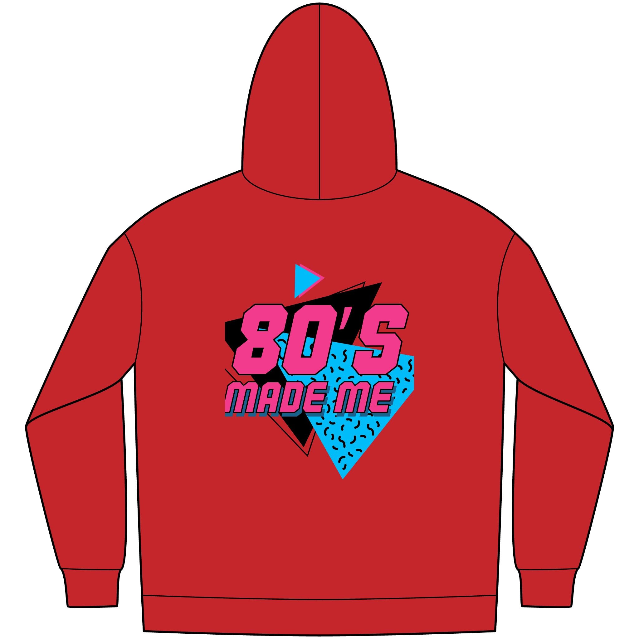 Korv3n Retro 80's Fleece Hoodie for Men, Vintage Style