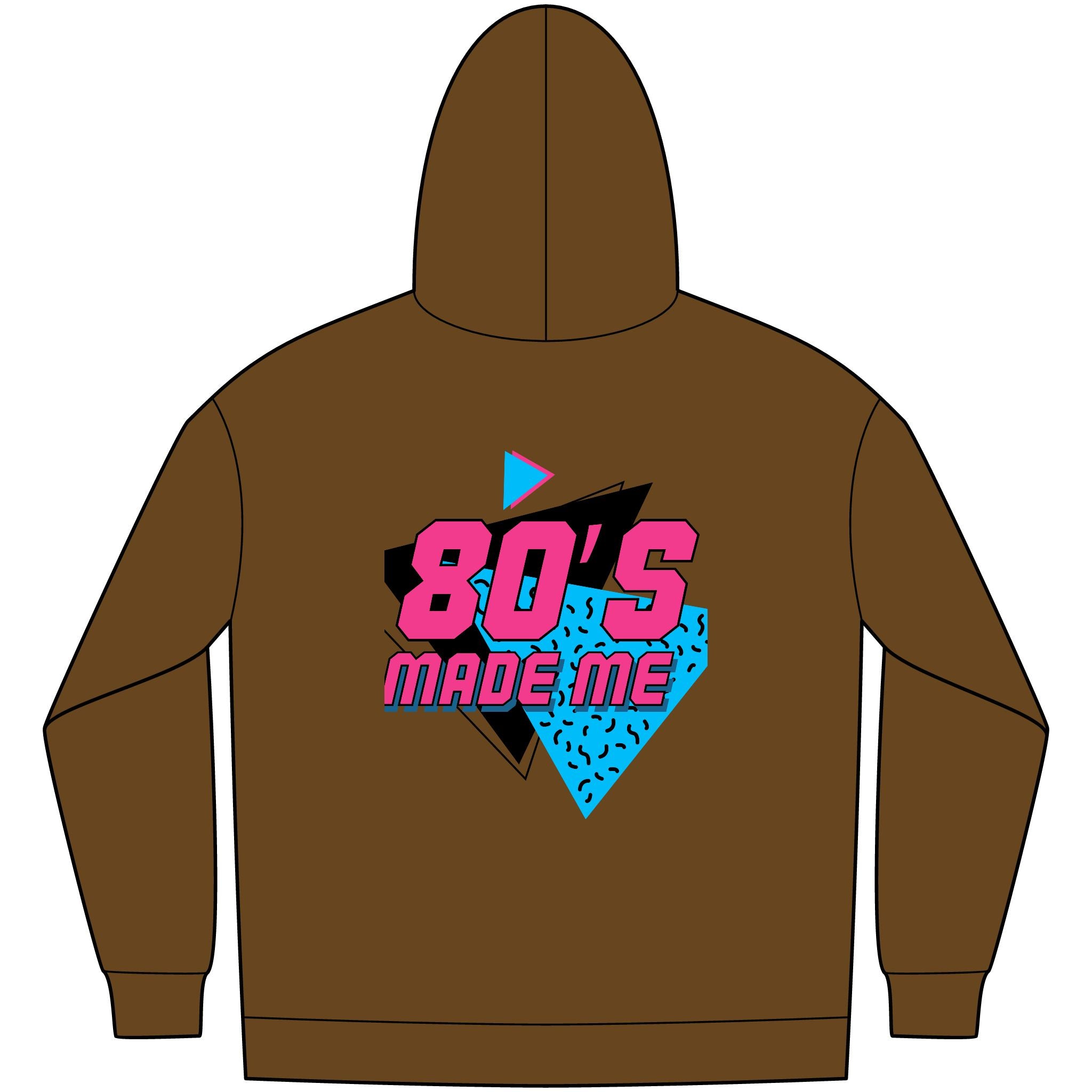 Korv3n Retro 80's Fleece Hoodie for Men, Vintage Style