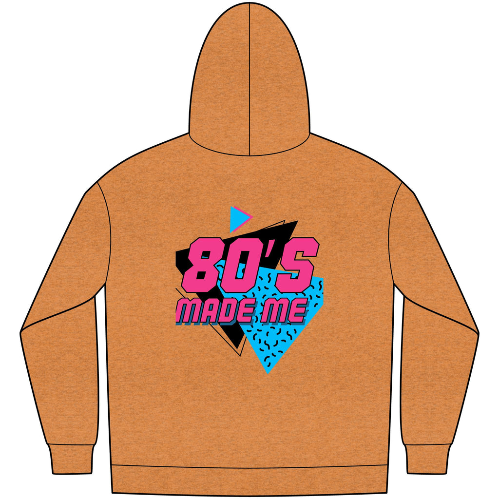 Korv3n Retro 80's Fleece Hoodie for Men, Vintage Style