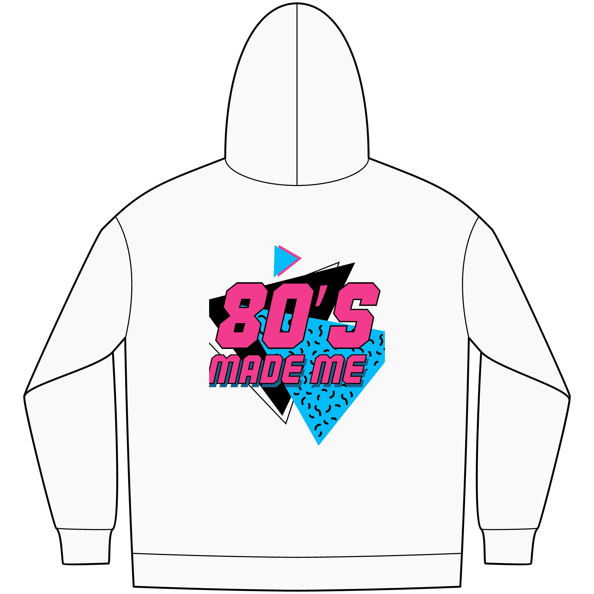 Korv3n Retro 80's Fleece Hoodie for Men, Vintage Style