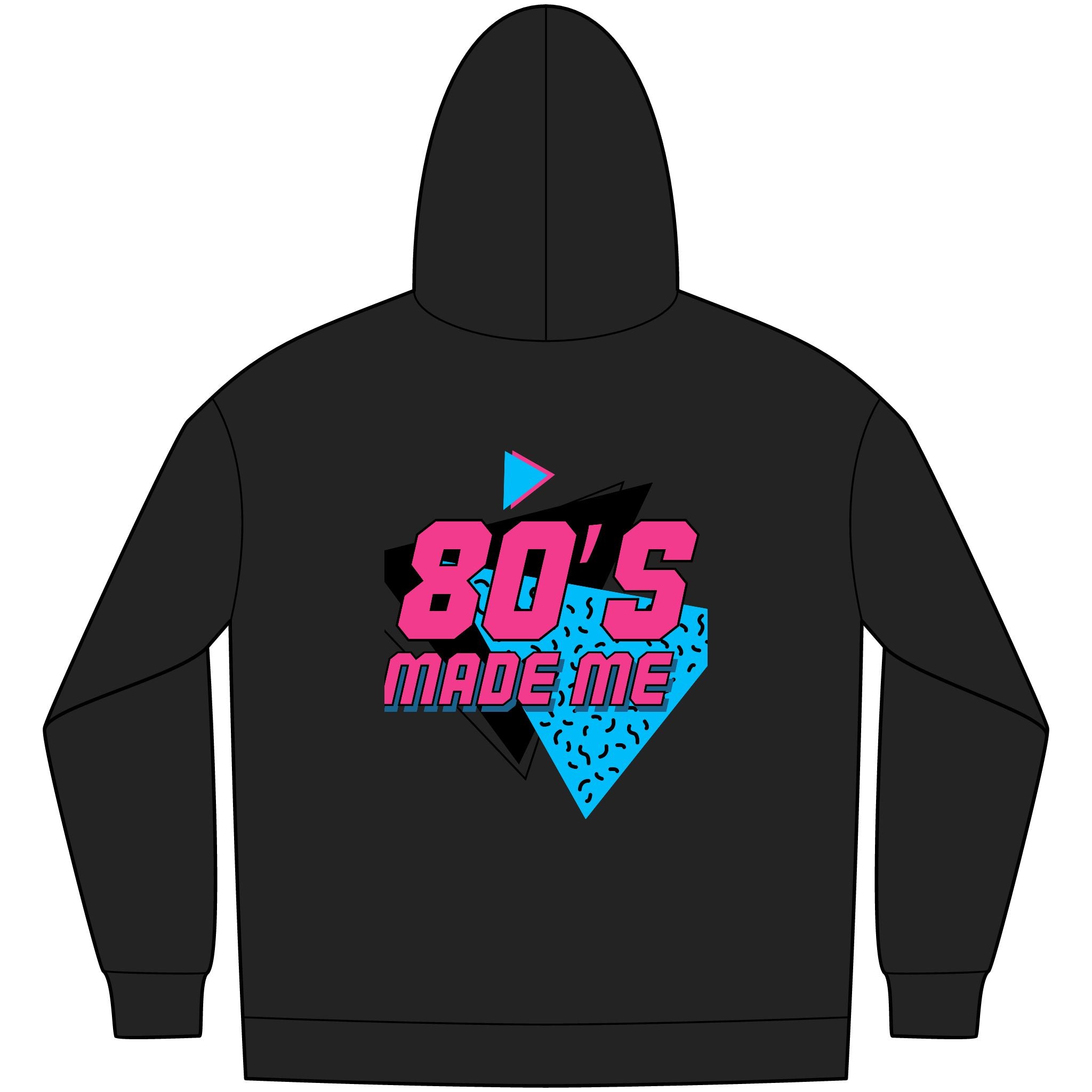 Korv3n Retro 80's Fleece Hoodie for Men, Vintage Style
