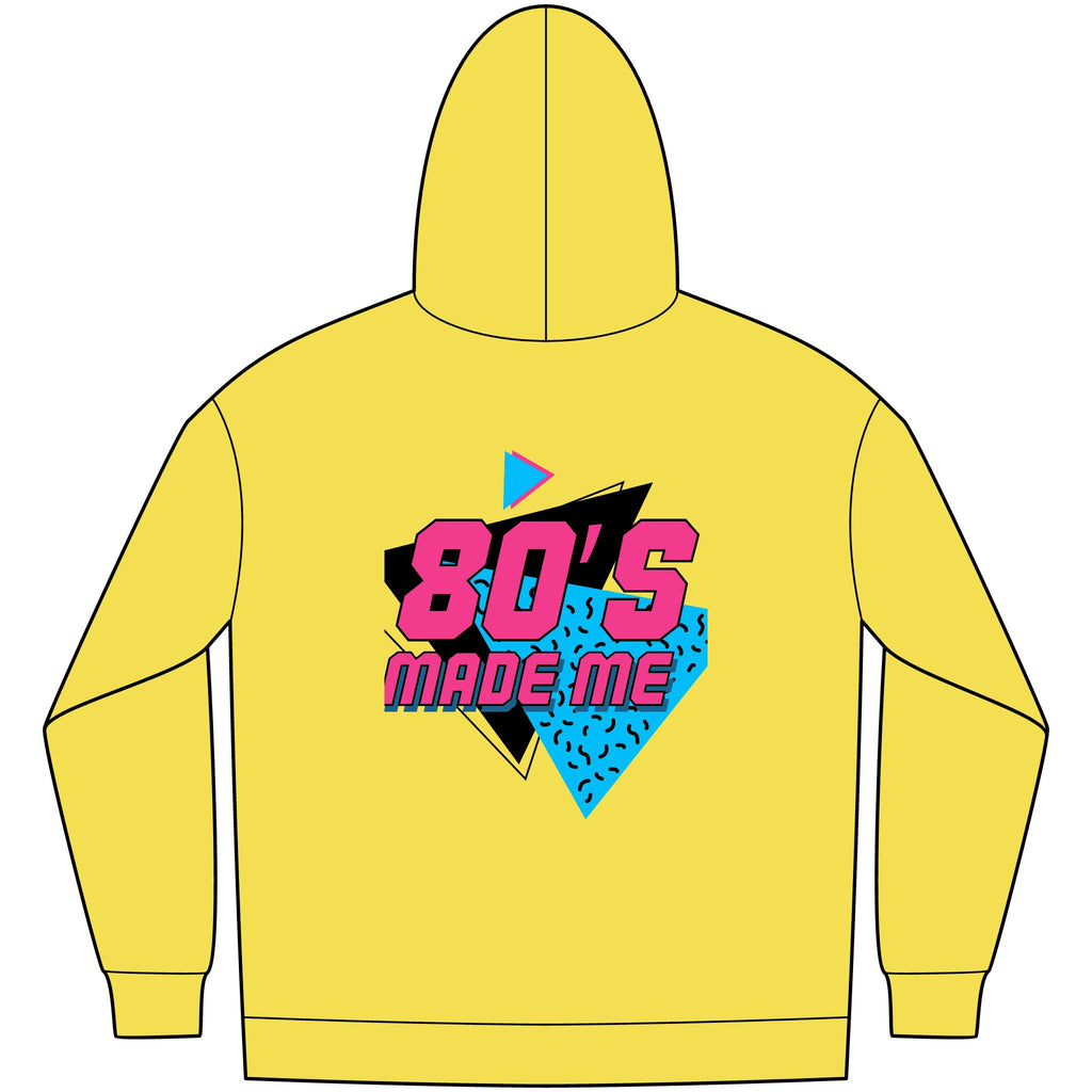 Korv3n Retro 80's Fleece Hoodie for Men, Vintage Style